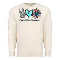 Sandshell Peace Love Sunshine Premium Sweatshirt - Bettercallsaul