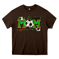 Chocolate Brown mom soccer Heavy Core Tee - Zillion Design Studio