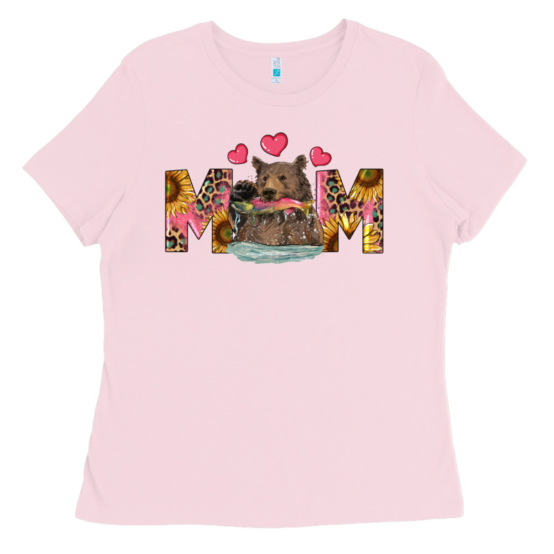 Mom Bear With Sunflowers Ladies Tee by RanaPortraitStore | Teevron