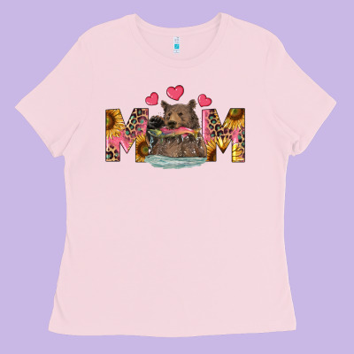 Mom Bear With Sunflowers Ladies Tee Designed By Ranaportraitstore