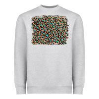 Heather Grey leopard with turquoise glitter Heavyweight Sweatshirt - Artiststas