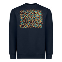 Navy leopard with turquoise glitter Heavyweight Sweatshirt - Artiststas