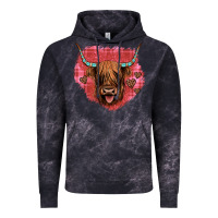 Cloud Black highland cow valentines Vintage Hoodie - JahusDesignShop