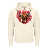 Vintage Artic highland cow valentines Vintage Hoodie - JahusDesignShop