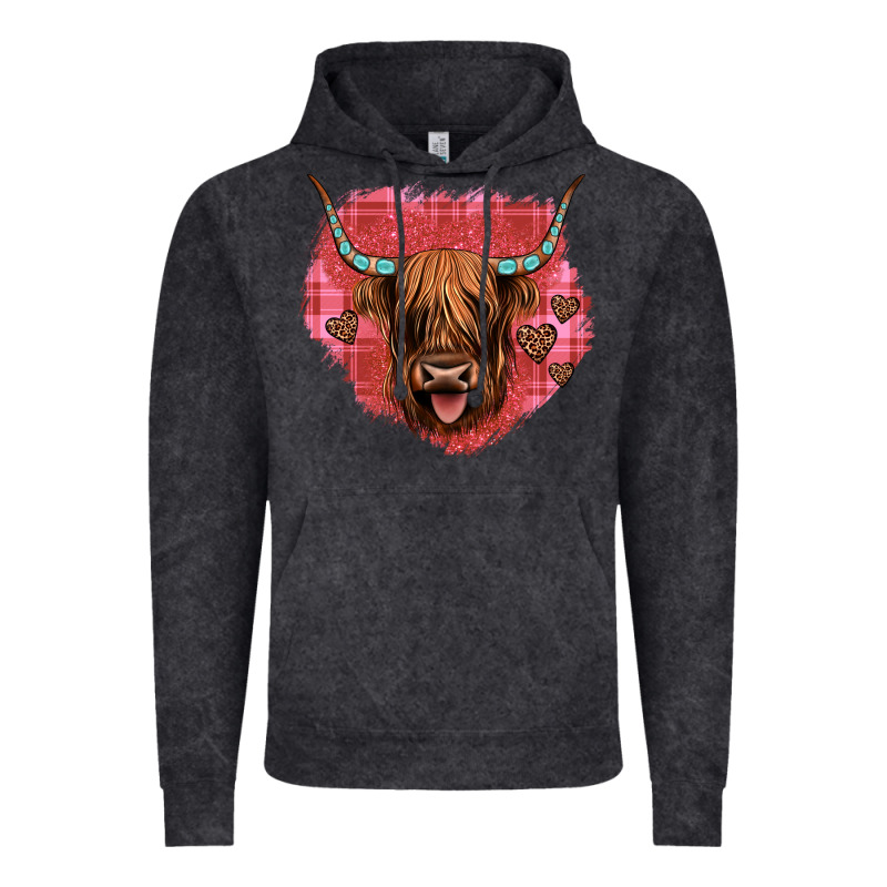 Highland Cow Valentines Vintage Hoodie by JahusDesignShop | Teevron