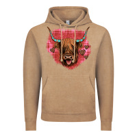 Vintage Coffee highland cow valentines Vintage Hoodie - JahusDesignShop