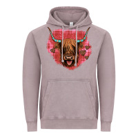 Vintage Zinc highland cow valentines Vintage Hoodie - JahusDesignShop