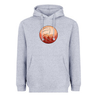 Heather Grey Cowboy Sunset Volleyball Heavyweight Hoodie - Bettercallsaul