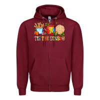 Burgundy 'tis the season Zipper Hoodie - MaliasSmallBusiness