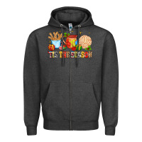 Charcoal Heather 'tis the season Zipper Hoodie - MaliasSmallBusiness