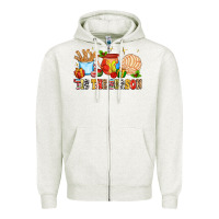 Oatmeal Heather 'tis the season Zipper Hoodie - MaliasSmallBusiness