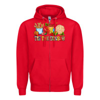Red 'tis the season Zipper Hoodie - MaliasSmallBusiness