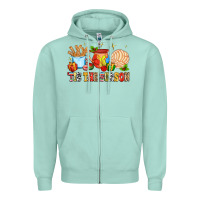 Seafoam 'tis the season Zipper Hoodie - MaliasSmallBusiness