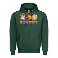 Sports Green 'tis the season Zipper Hoodie - MaliasSmallBusiness