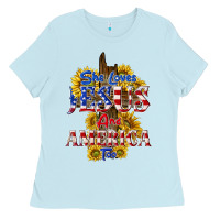Baby Blue she loves jesus Ladies Tee - texasbilliewilder