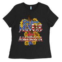 Black she loves jesus Ladies Tee - texasbilliewilder