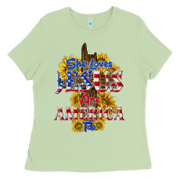 Matcha she loves jesus Ladies Tee - texasbilliewilder