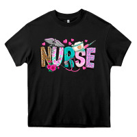 Black nurse Heavy Core Tee - texasbilliewilder