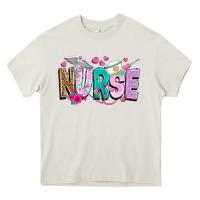Cream nurse Heavy Core Tee - texasbilliewilder
