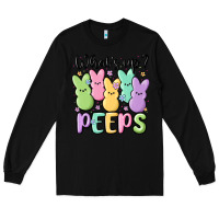 Black what's up peeps Long Sleeve Tee - MaliasSmallBusiness