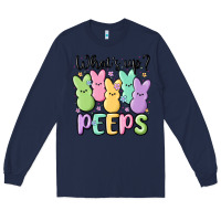 Navy what's up peeps Long Sleeve Tee - MaliasSmallBusiness