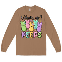 Toasted Coconut what's up peeps Long Sleeve Tee - MaliasSmallBusiness