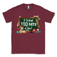 Burgundy I tacked 100 days school Baseball Classic Tee - NancyCooperArtShop
