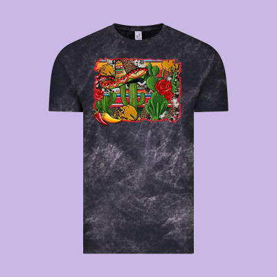 Mexican Cacti Background Vintage Tee Designed By Artiststas