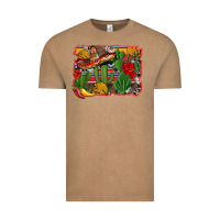 Vintage Coffee mexican cacti background Vintage Tee - Artiststas