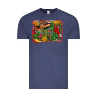 Vintage Denim mexican cacti background Vintage Tee - Artiststas