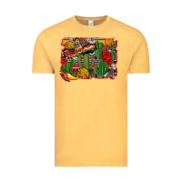 Vintage Mustard mexican cacti background Vintage Tee - Artiststas