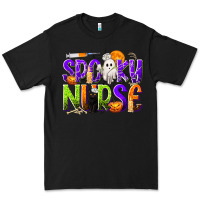 Black Halloween Spooky Nurse Premium Tee - texasbilliewilder