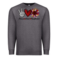 Charcoal Heather peace love sunflower Premium Sweatshirt - Bettercallsaul