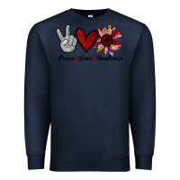 Navy peace love sunflower Premium Sweatshirt - Bettercallsaul