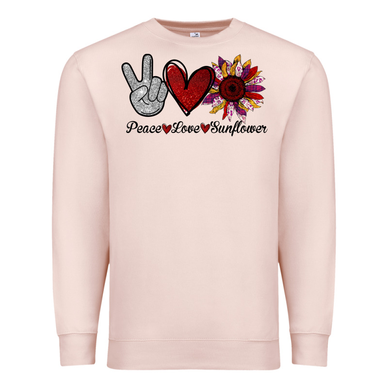Peace Love Sunflower Premium Sweatshirt by Bettercallsaul | Teevron