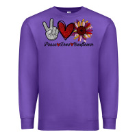 Purple peace love sunflower Premium Sweatshirt - Bettercallsaul