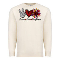 Sandshell peace love sunflower Premium Sweatshirt - Bettercallsaul