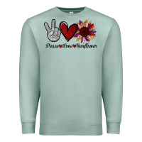 Seafoam peace love sunflower Premium Sweatshirt - Bettercallsaul