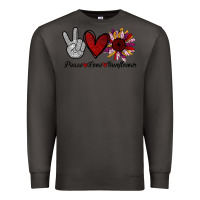 Smoke peace love sunflower Premium Sweatshirt - Bettercallsaul