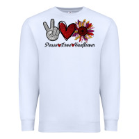 White peace love sunflower Premium Sweatshirt - Bettercallsaul