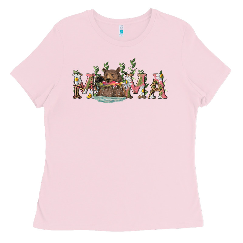 Mama With Bear And Daisy Ladies Tee by RanaPortraitStore | Teevron
