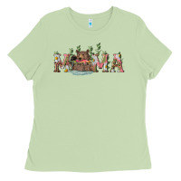 Matcha mama with bear and daisy Ladies Tee - RanaPortraitStore