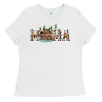 White mama with bear and daisy Ladies Tee - RanaPortraitStore