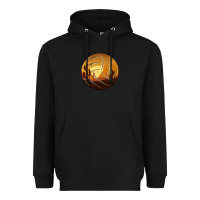 Black Desert Cactus Sunset Volleyball Heavyweight Hoodie - Bettercallsaul