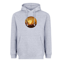 Heather Grey Desert Cactus Sunset Volleyball Heavyweight Hoodie - Bettercallsaul