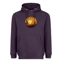 Plum Desert Cactus Sunset Volleyball Heavyweight Hoodie - Bettercallsaul