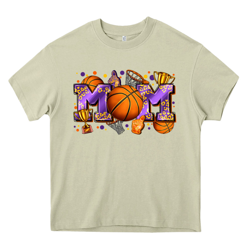 Mom Basketball Heavy Core Tee by Zillion Design Studio | Teevron
