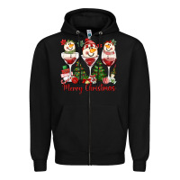 Black merry christmas wine and cocktails Zipper Hoodie - MaliasSmallBusiness