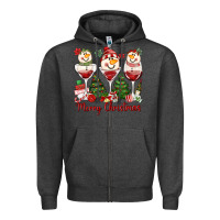 Charcoal Heather merry christmas wine and cocktails Zipper Hoodie - MaliasSmallBusiness
