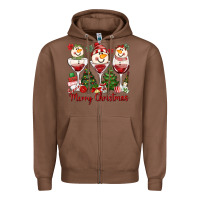 Chestnut merry christmas wine and cocktails Zipper Hoodie - MaliasSmallBusiness
